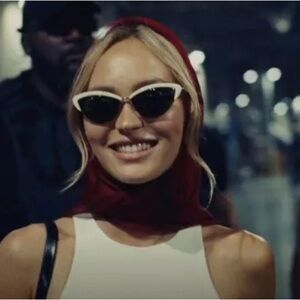 Kate Young for Tura ally sunglasses in bone